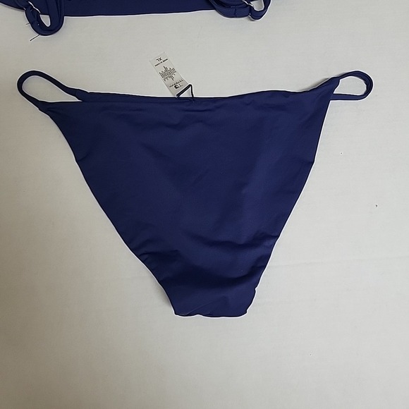 Tinibikini XL 2 Piece Bikini Navy Blue Removable Padding Adjustable Straps  NWOT - Picture 6 of 7